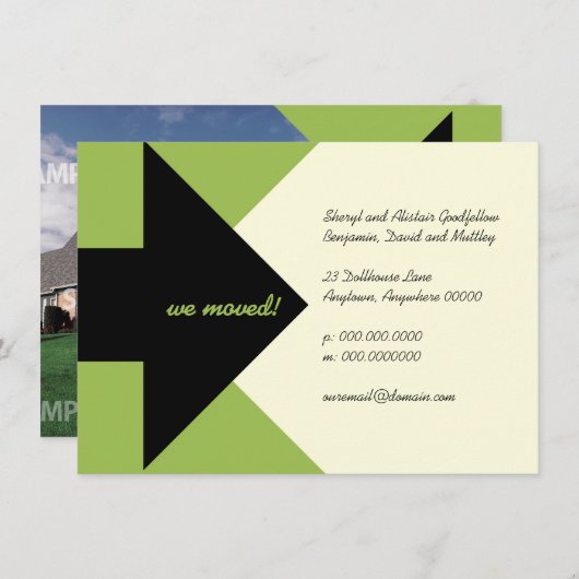 Het richten van Pijl Bewegende Aankondiging en Uit (Voorkant / Achterkant)