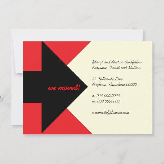 Het richten van Pijl Bewegende Aankondiging en Uit (Voorkant)