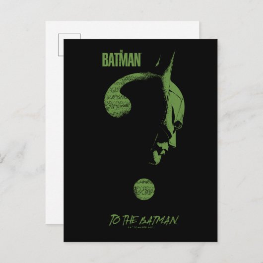 Het Riddler-vraagteken "To the Batman" Briefkaart (Voorkant / Achterkant)