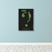 Het Riddler-vraagteken "To the Batman" Canvas Afdruk (Insitu (Houten vloer))