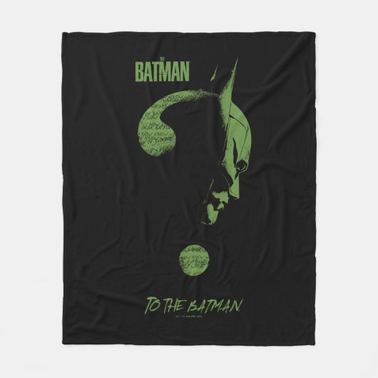 Het Riddler-vraagteken "To the Batman" Fleece Deken (Voorkant)