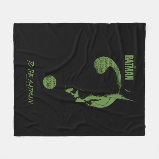 Het Riddler-vraagteken "To the Batman" Fleece Deken (Voorkant (Horizontaal))
