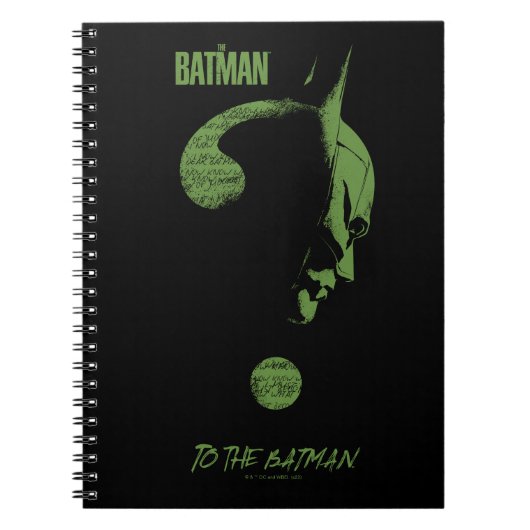 Het Riddler-vraagteken "To the Batman" Notitieboek (Voorkant)