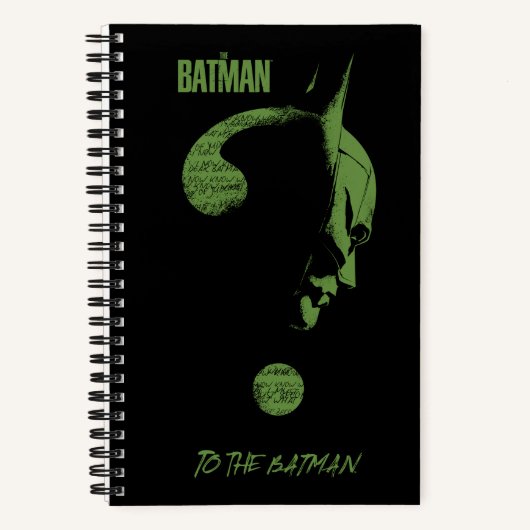 Het Riddler-vraagteken "To the Batman" Notitieboek (Voorkant)