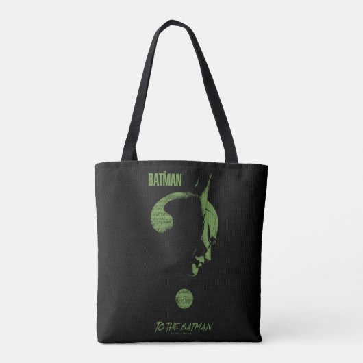 Het Riddler-vraagteken "To the Batman" Tote Bag (Achterkant)