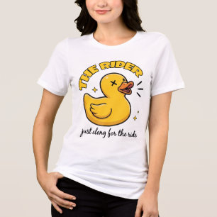 Het Rider Bestie T-shirt, Grappig Rubber Eend Tee Tri-Blend Shirt