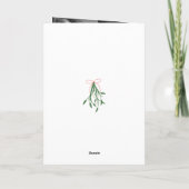 Het rietwensen van het snoep en maretakkussen feestdagen kaart (Achterkant)