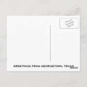 Het rijden door het centrum van Georgetown, Texas  Briefkaart (Achterkant)