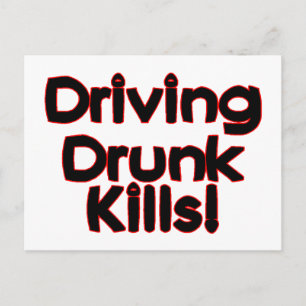 Het rijden Drink doden Briefkaart