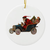 Het rijden Santa Ornament (Voorkant)