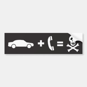 Het rijden terwijl op een Telefoon van de Cel het  Bumpersticker