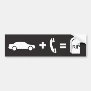 Het rijden terwijl op een Telefoon van de Cel het  Bumpersticker