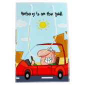 Het rijden test Gefeliciteerd Medium Cadeauzakje (Voorkant)