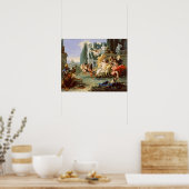 Het rijk Flora (Tiepolo 1743) Poster (Keuken)