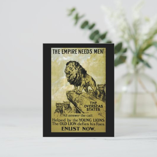 Het Rijk heeft Mannen nodig Briefkaart (Staand voorkant)