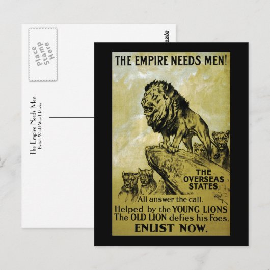 Het Rijk heeft Mannen nodig Briefkaart (Voorkant / Achterkant)