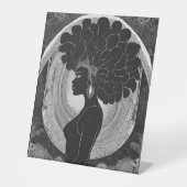 Het rijk van de raadsels reclamebord met voetstuk (Voorkant)