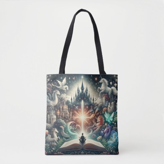 Het rijk van de verbeelding: Fantasy Books Tote Bag (Voorkant)