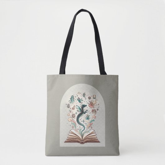 Het rijk van de verbeelding: Fantasy Books Tote Bag (Voorkant)