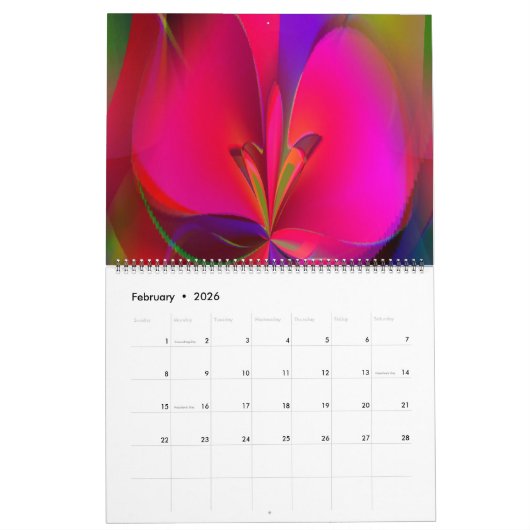 Het rijk van de zonnebloem kunst kalender (Feb 2026)