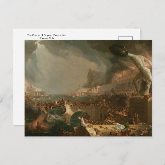 Het Rijk - Vernietiging door Thomas Cole Briefkaart (Voorkant / Achterkant)