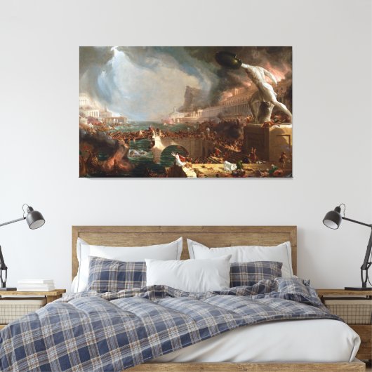 Het Rijk: Vernietiging door Thomas Cole Canvas Afdruk (Insitu (Slaapkamer))