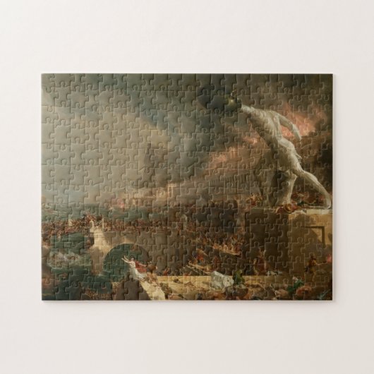 Het Rijk - Vernietiging door Thomas Cole Legpuzzel (Horizontaal)