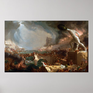 Het Rijk: Vernietiging door Thomas Cole Poster