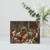 Het rijke Man en Lazarus, 1590-95 Briefkaart (Staand voorkant)