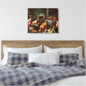 Het rijke Man en Lazarus, 1590-95 Canvas Afdruk (Insitu (Slaapkamer))