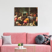 Het rijke Man en Lazarus, 1590-95 Canvas Afdruk (Insitu (Woonkamer))
