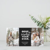 Het rijkste jaar ooit 2020 Humor zwart Feestdagenkaart (Staand voorkant)