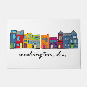 Het Rijtjeshuis van het Washington DC Deurmat
