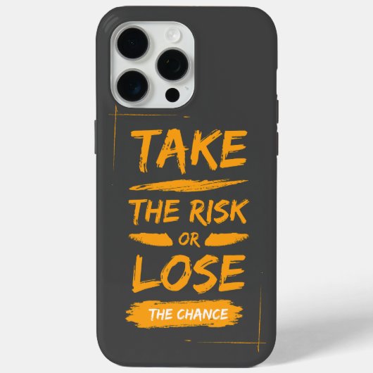 het risico nemen of de kans verliezen Case-Mate iPhone case (Achterkant)