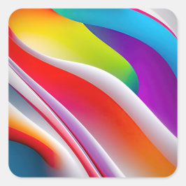 Het ritme van de golven vierkante sticker