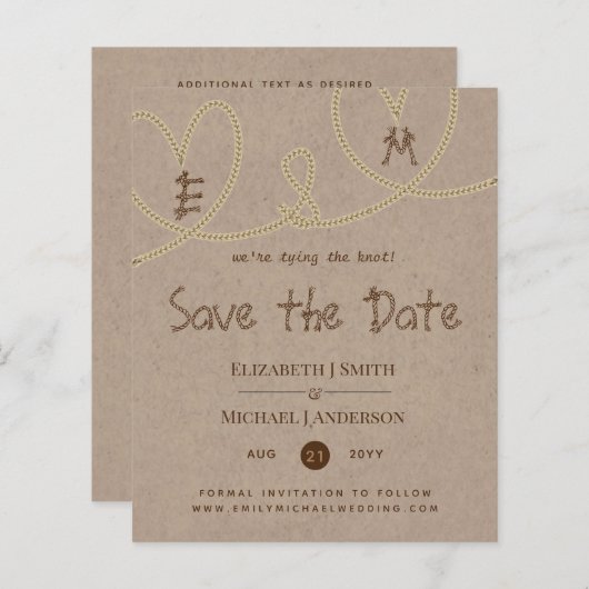 Het ritme van de knoop binden sparen de Datum (Voorkant / Achterkant)