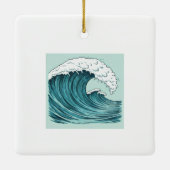 Het ritme van de oceaan keramisch ornament (Achterkant)