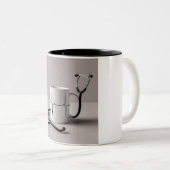 Het ritme van koffie: een oprechte ontwerp tweekleurige koffiemok (Voorkant rechts)