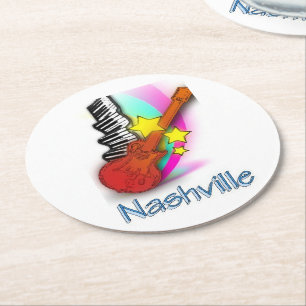 Het Ritme van Nashville Ronde Kartonnen Onderzetter