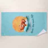 Het River Life Beer | Leuke digitale kunst Strandlaken (Voorkant)