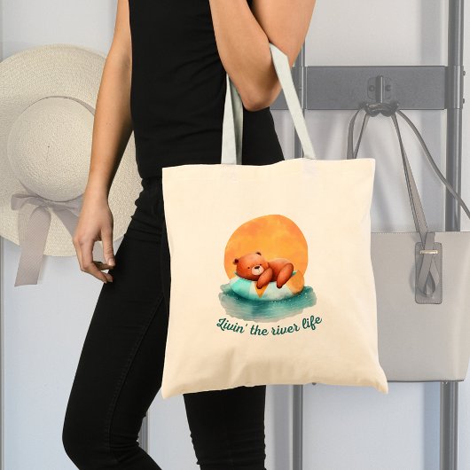 Het River Life Beer | Leuke digitale kunst Tote Bag