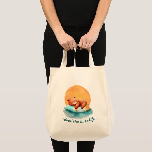Het River Life Beer | Leuke digitale kunst Tote Bag (Voorkant (product))