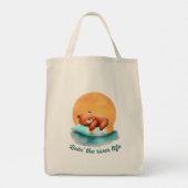 Het River Life Beer | Leuke digitale kunst Tote Bag (Achterkant)