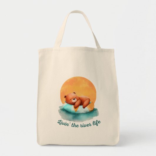 Het River Life Beer | Leuke digitale kunst Tote Bag (Voorkant)