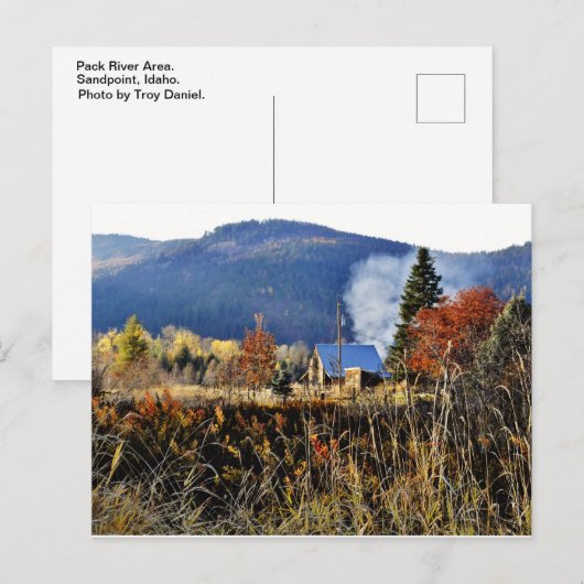 Het riviergebied van Pack bij Sandpoint, Idaho. Briefkaart (Voorkant / Achterkant)