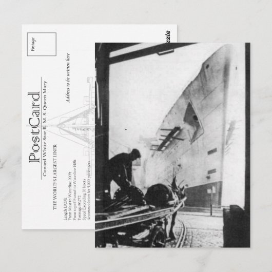 Het RMS Queen Mary Briefkaart Collectie (Voorkant / Achterkant)