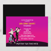 Het Roaring 20 van het Thema van de Partij van Jaz Kaart (Voorkant / Achterkant)