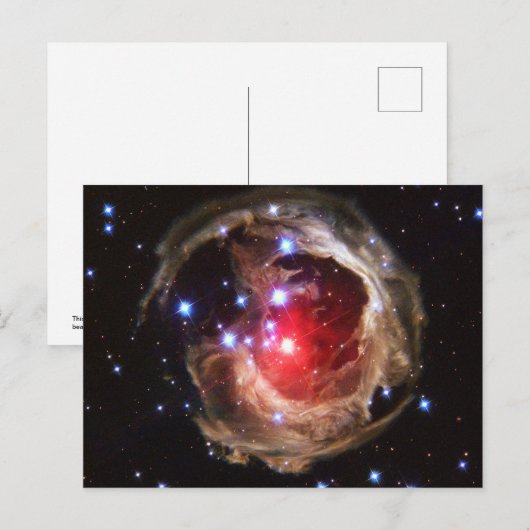 Het robijnrode Rode Kolossale Stof van de Ster Briefkaart (Voorkant / Achterkant)