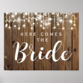 Het Robuuste Koord van lichten komt hier de bruid Poster (Voorkant)