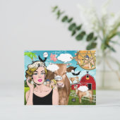 Het roddels Briefkaart (Staand voorkant)